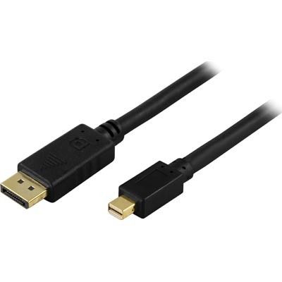 DELTACO DisplayPort to DisplayPort mini Cable | DisplayPort - DisplayPort mini | Max 3840x2160 30Hz